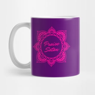 Praise Satan Satanic Mandala | Hot Pink & Purple Mug